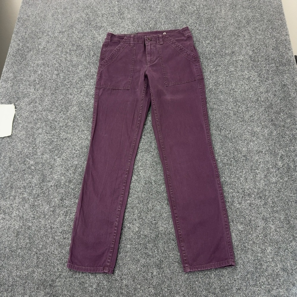 J Crew Pants Womens 0 Purple Cotton Utility Straight Chino Casual Style